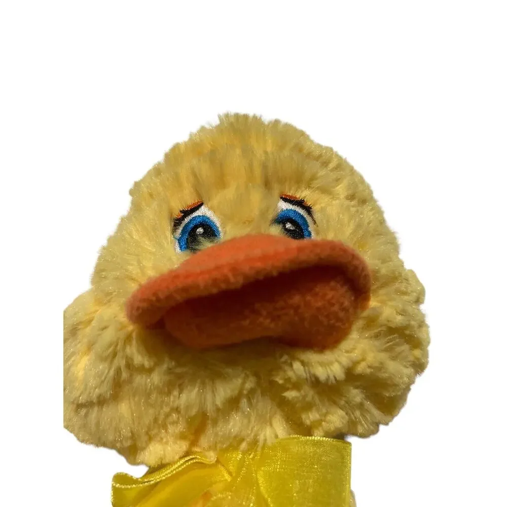 Walmart Yellow Duck Plush W/ Ribbon‎ Bow Toy